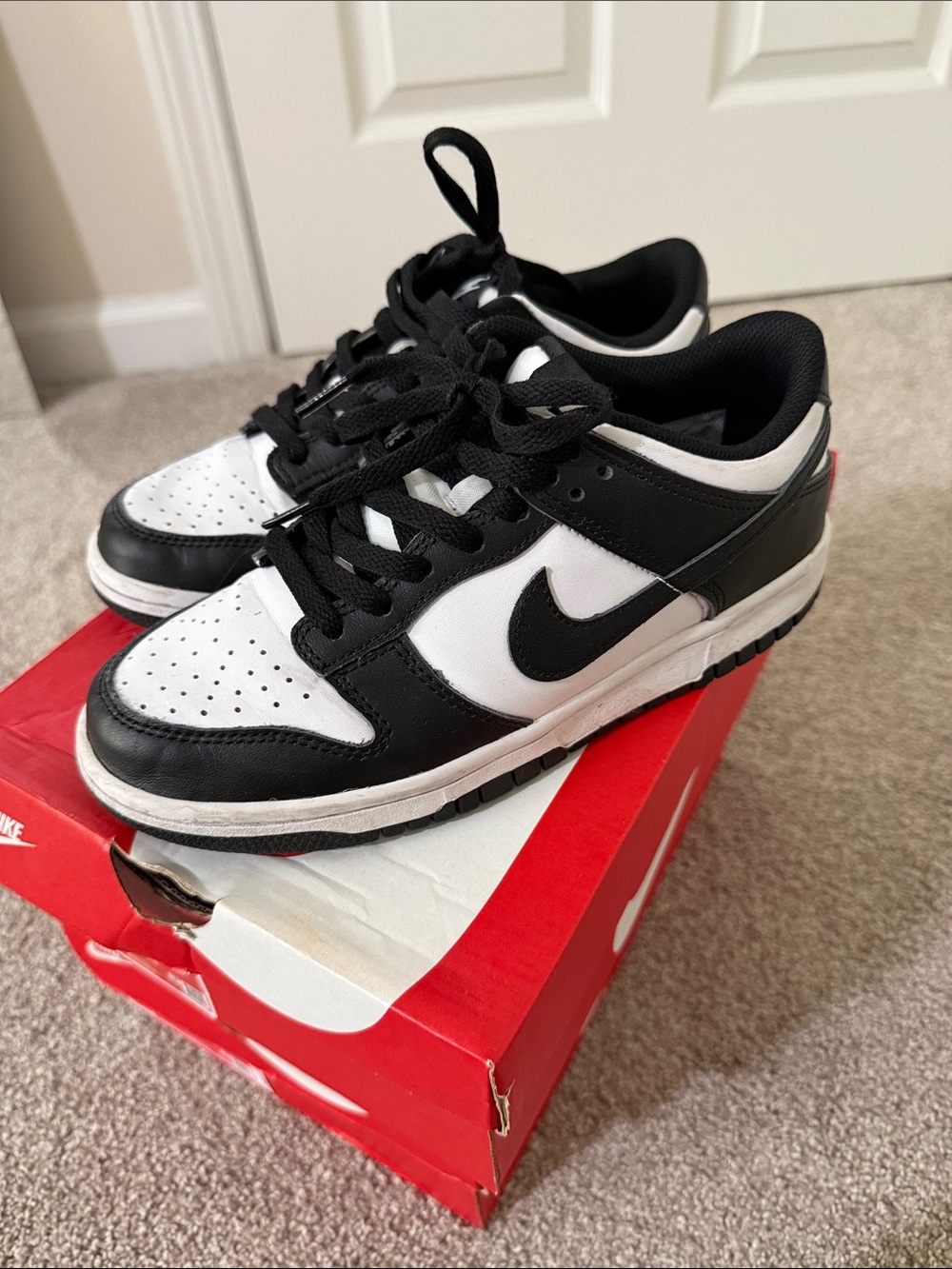 Nike Panda dunks, Black and White Low-Top Sneakers